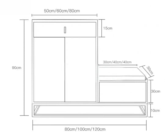 VINCENT Modern Shoe Cabinet Bench