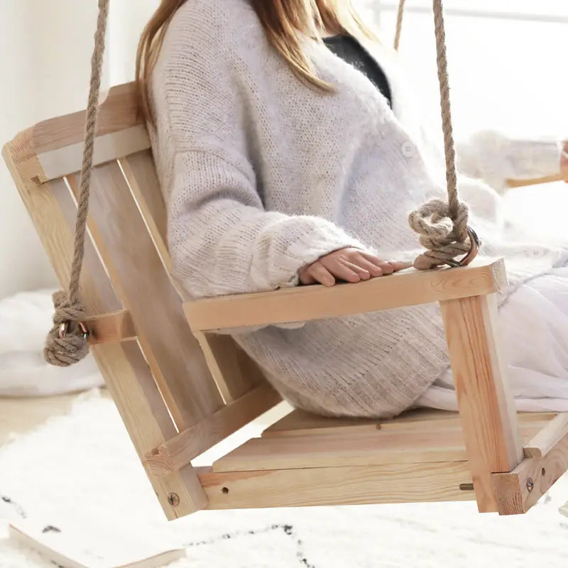 JOVIS Japanese Solid Wood Swing Chair