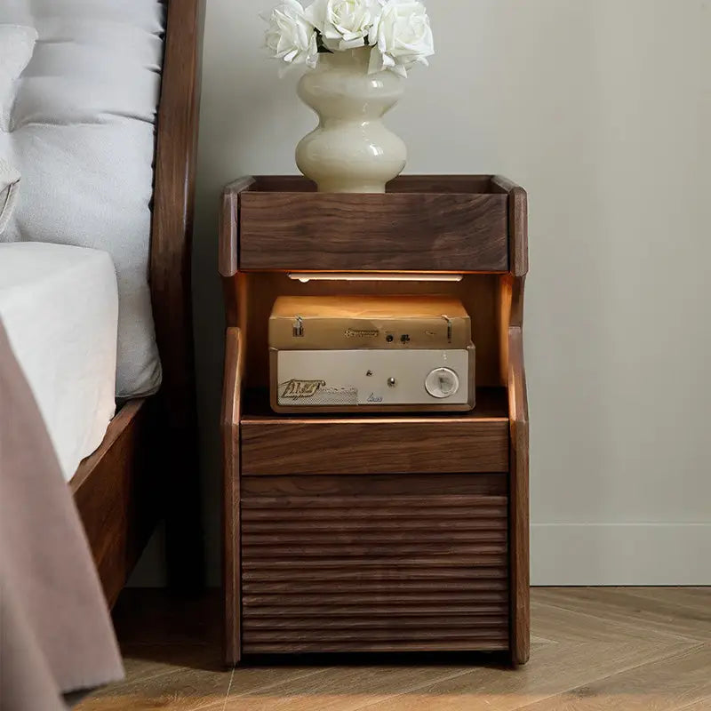 GIOVANNI Solid Wood Bedside Table