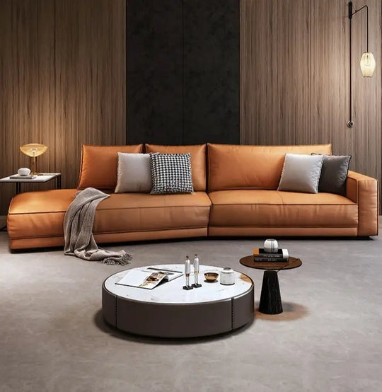 BURBON Modern Leather Sofa