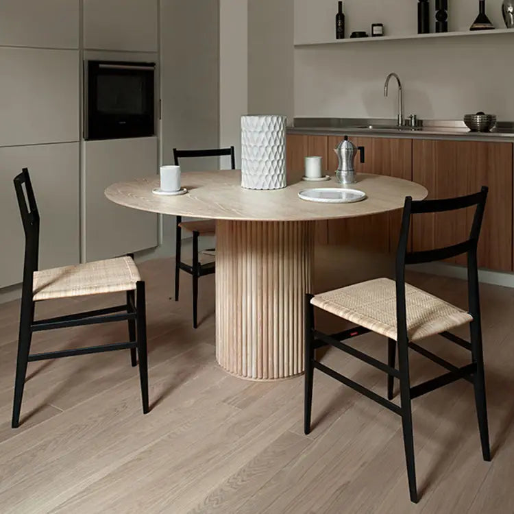 EMILY Japandi Solid Wood Round Dining Table