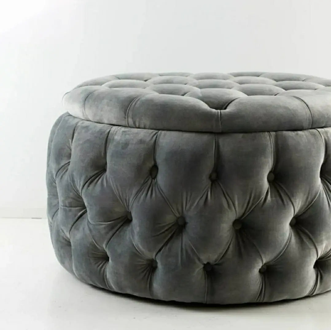 MICHAEL Victorian Tufted Storage Ottoman