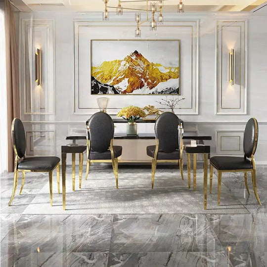 TILDEN Modern Glass Dining Table & Chairs