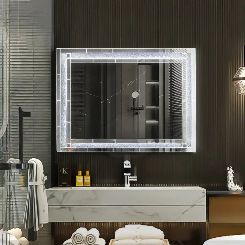 REZT Modern Crystal LED Mirror