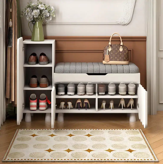 JUSKEO Japandi Shoe Cabinet Bench