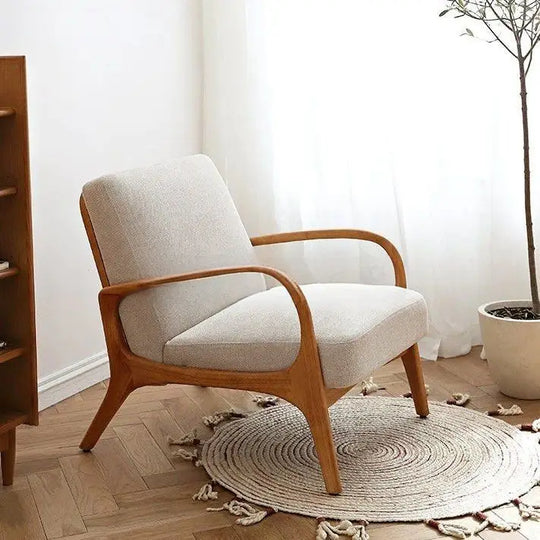 MEHLBURG Japandi Solid Wood Armchair
