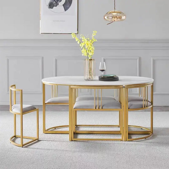 VICENTE Modern Sintered Stone Dining Table Set