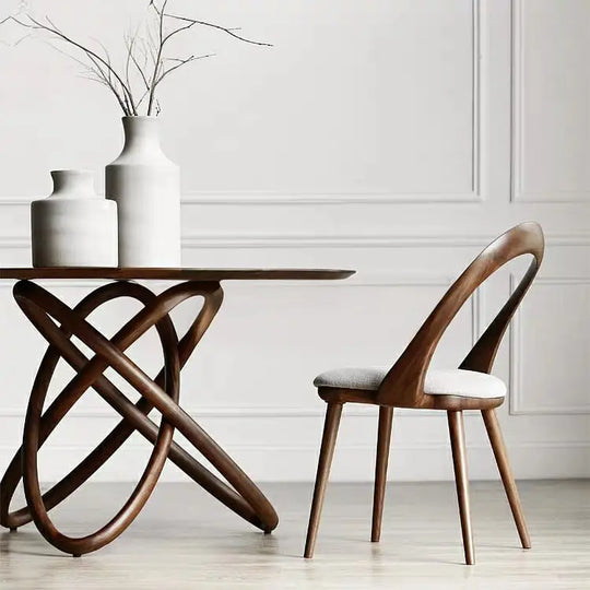 RANGER Postmodern Solid Wood Round Dining Table