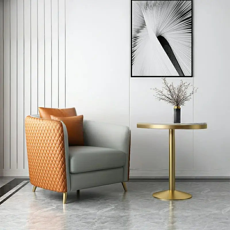 VICKY Modern Faux Leather Armchair