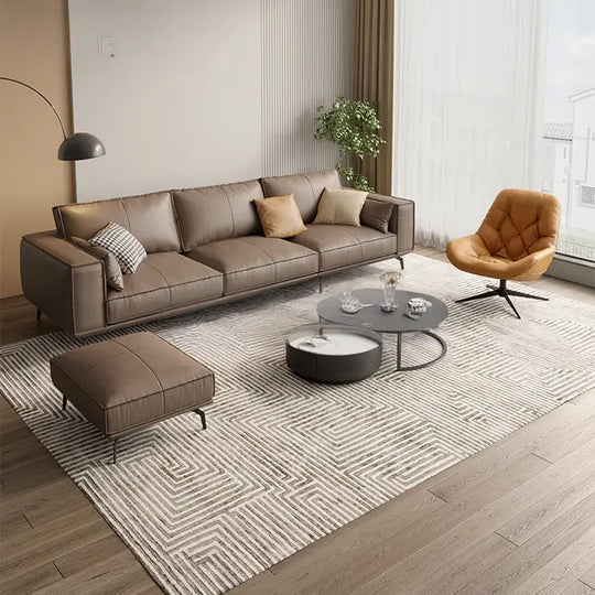 CREDIKS Modern Leather Sofa