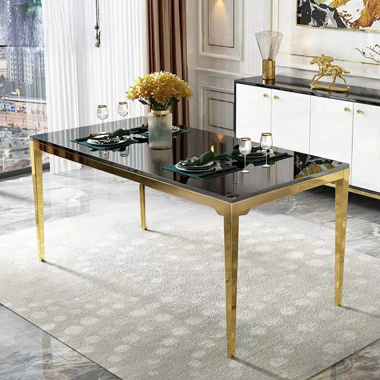 TILDEN Modern Glass Dining Table & Chairs