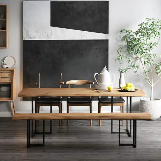 OCEAN Industrial Solid Wood Dining Table