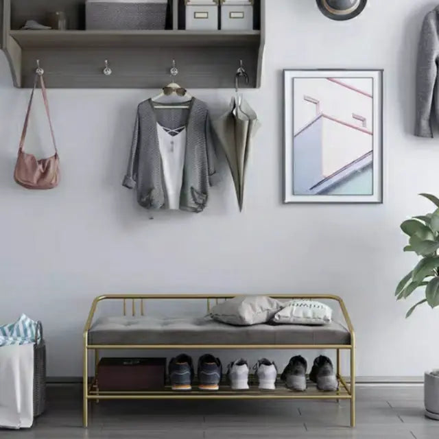 NATHANAËL Modern Velvet Ottoman Bench