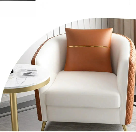 VICKY Modern Faux Leather Armchair
