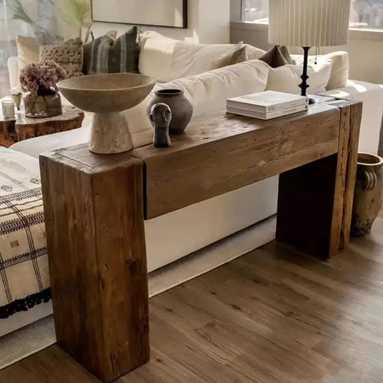 ANTHRO Rustic Solid Wood Console Table