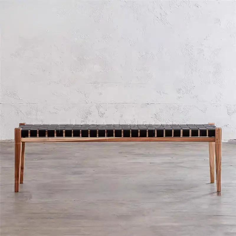THIBAULT Vintage Leather Bench