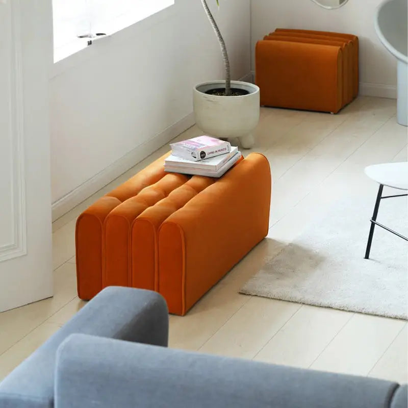 CROWLEY Modern Velvet Ottoman