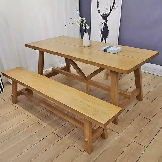SHERWOOD Rustic Solid Wood Dining Table