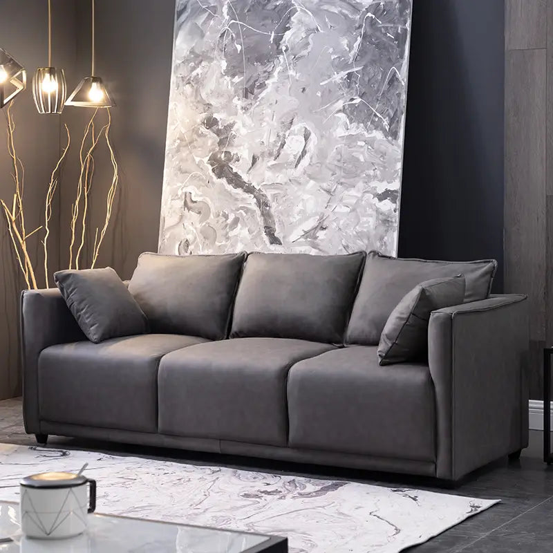 SAUS Modern Leather Sofa