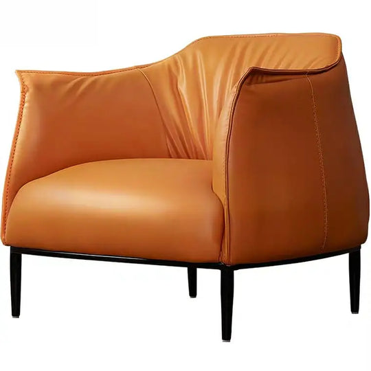 PERRIE Modern Faux Leather Armchair