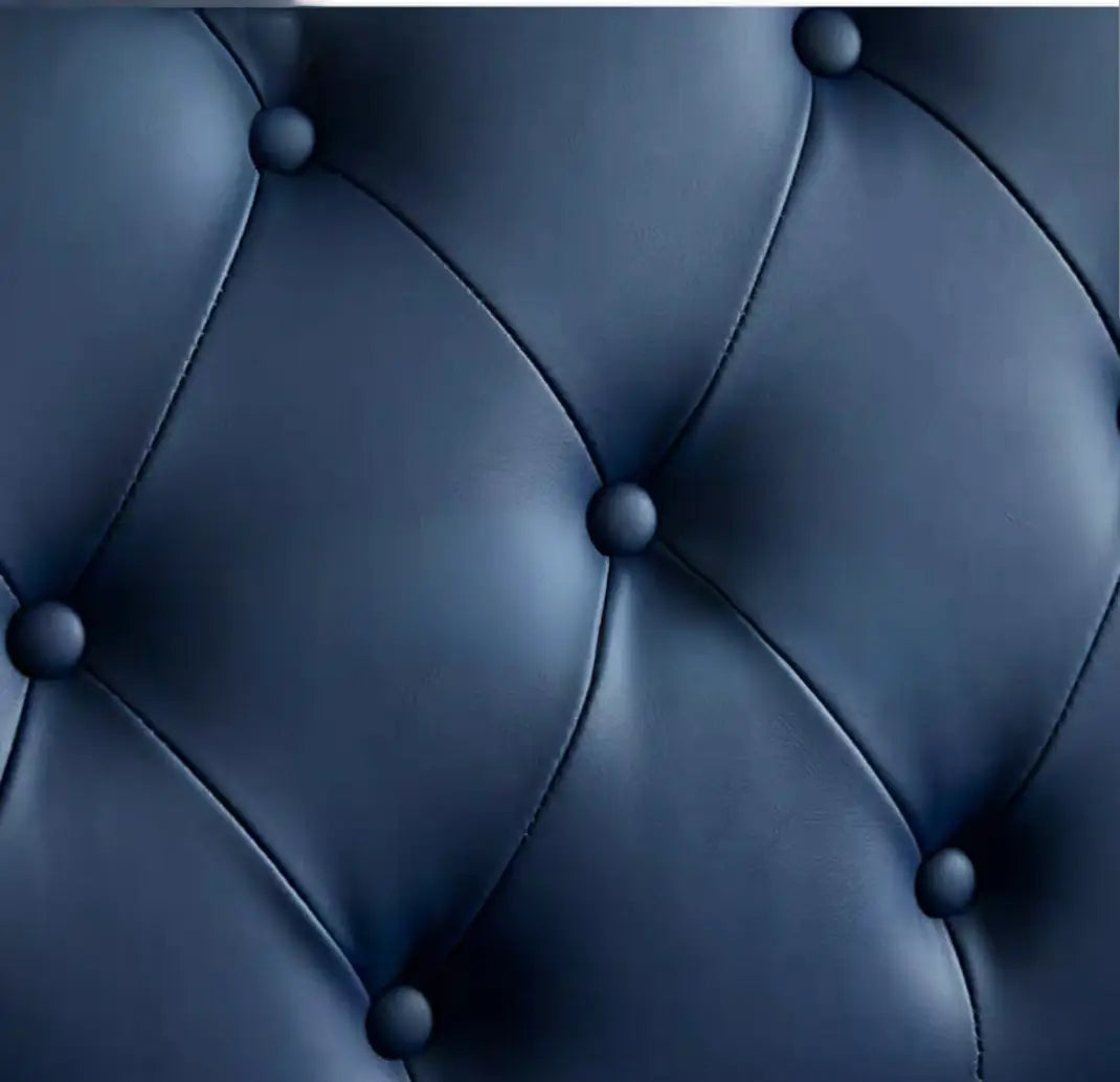 GIOVANNI Classic Faux Leather Tufted Sofa