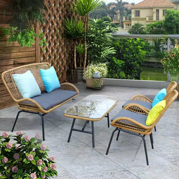 WUYAN Rattan Outdoor Table And Chairs