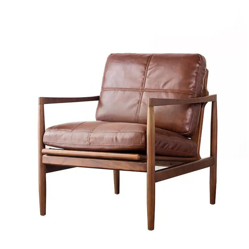 DARK Solid Wood Leather Chair and Sofa