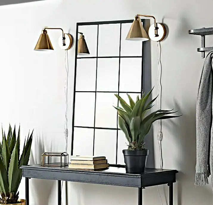 WAYNE Modern Accent Windowgrill Wall Mirror
