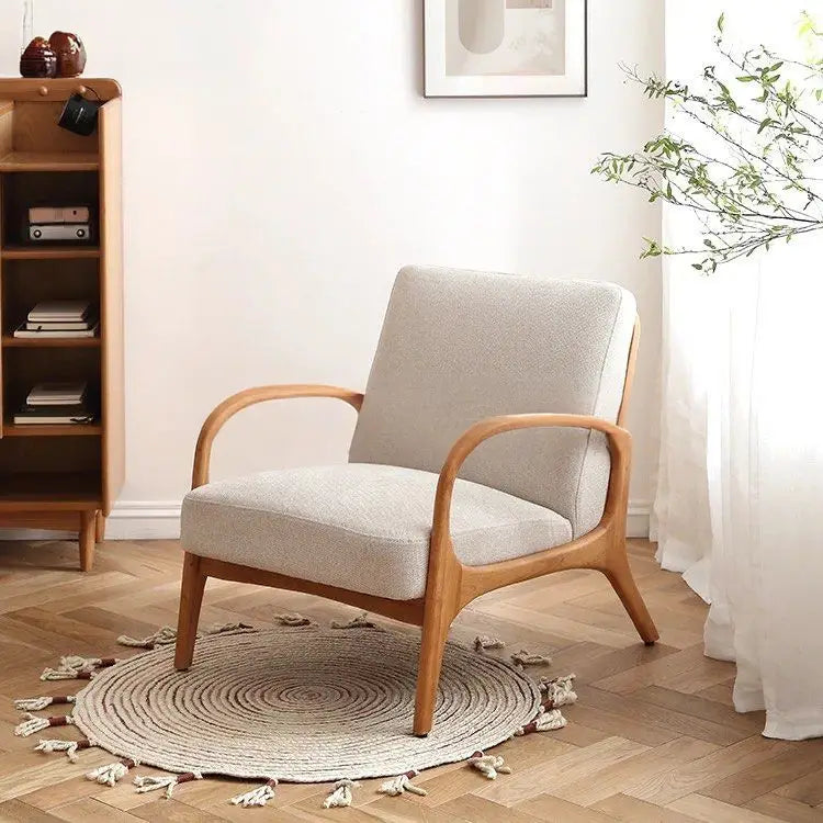 MEHLBURG Japandi Solid Wood Armchair