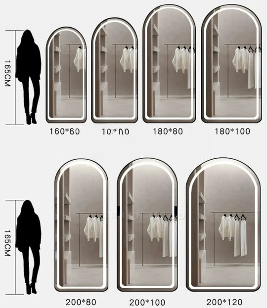 HARBOUR Modern LED Standing Mirror