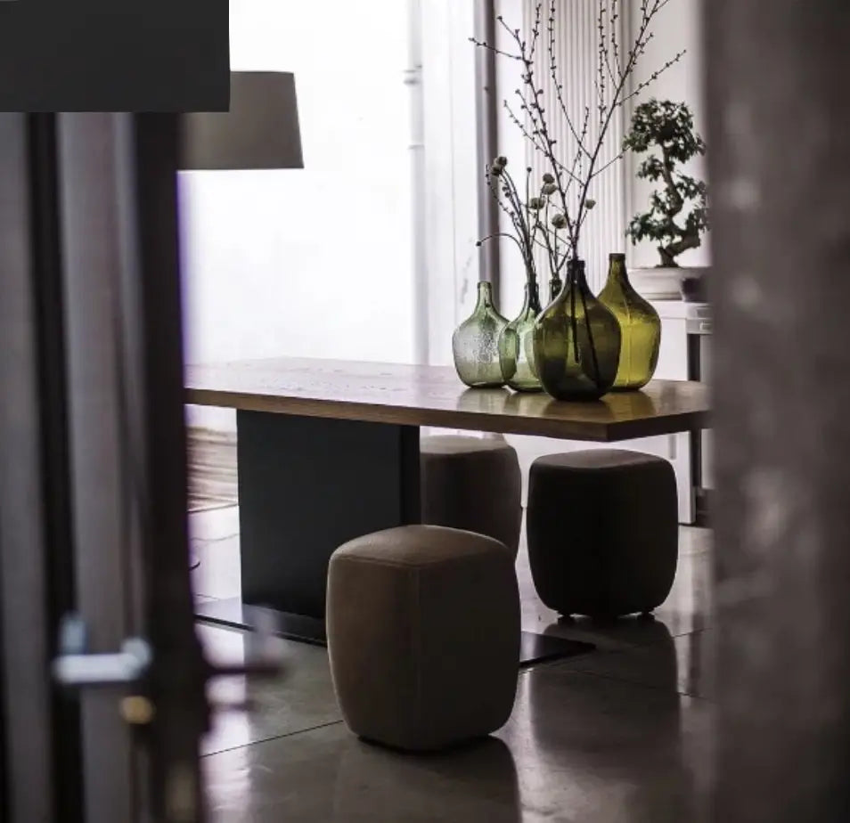 MOIRTY Industrial Solid Wood Dining Table