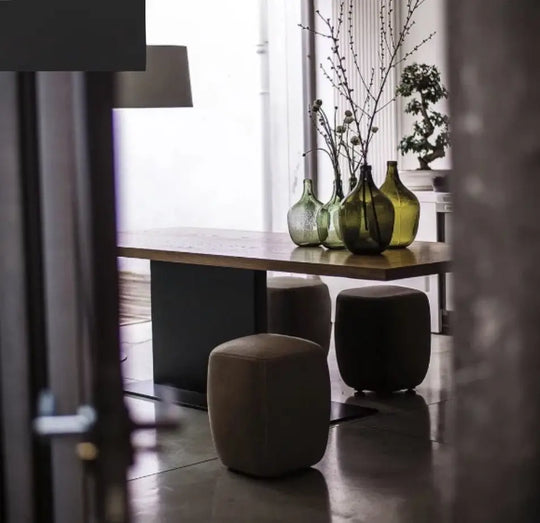 MOIRTY Industrial Solid Wood Dining Table