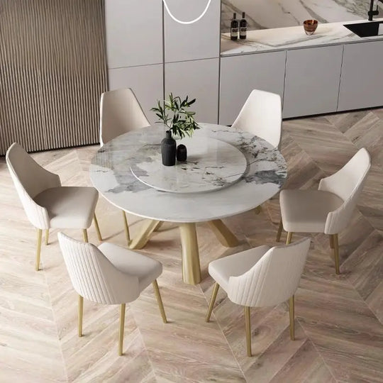 EMMANUEL Modern Marble Round Dining Table