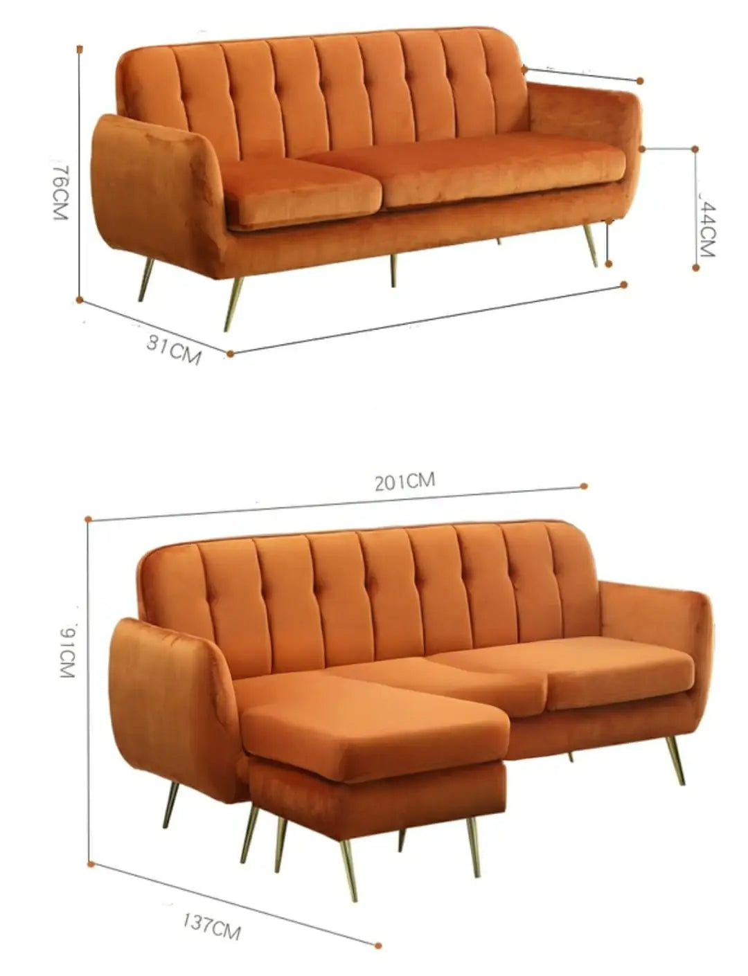 LOTUS Modern Velvet Sofa