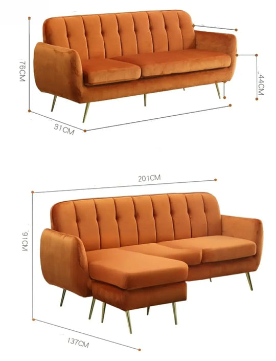 LOTUS Modern Velvet Sofa