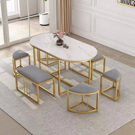 VICENTE Modern Sintered Stone Dining Table Set