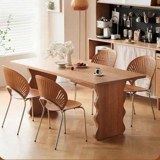 TREYSTI Japandi Solid Wood Dining Table