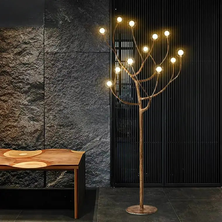 MEZZO Rustic Solid Wood Floor Lamp
