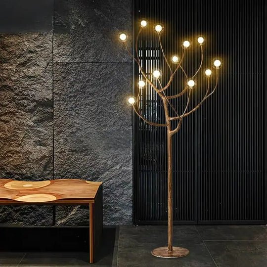 MEZZO Rustic Solid Wood Floor Lamp