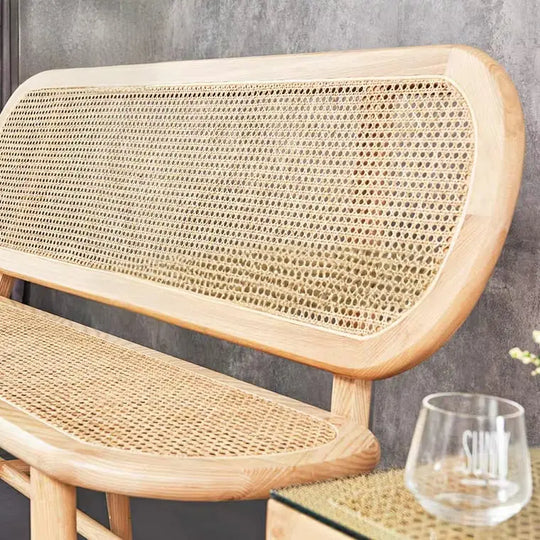 EIGHTH  Vintage Rattan Dining Bench