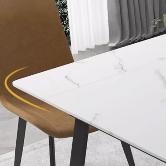 IAN Modern Extendable Sintered Stone Dining Table