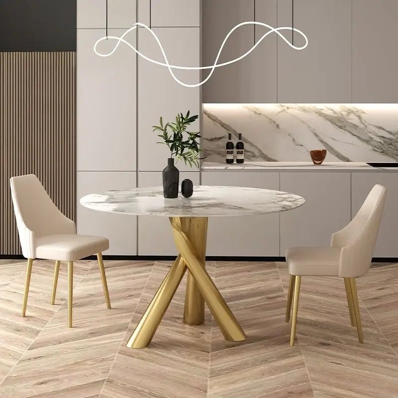 EMMANUEL Modern Marble Round Dining Table