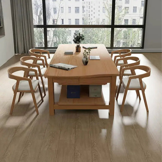 JEFFREY Scandinavian Solid Wood Dining Table