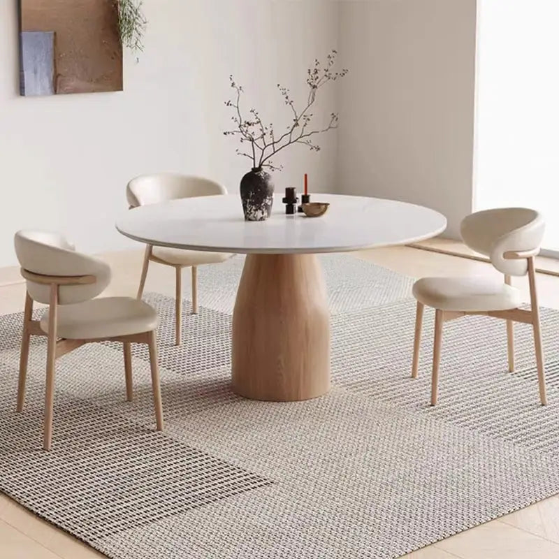 ENRICO Solid Wood Round Dining Table