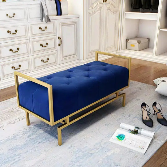 OPTIMISE Modern Velvet Entryway Bench