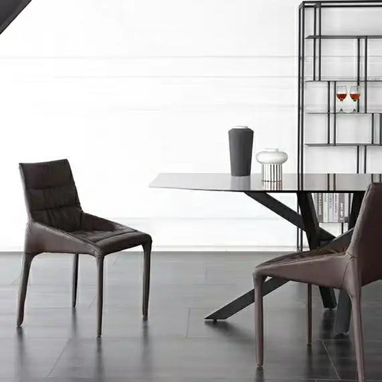 GLENDA Modern Glass Dining Table & Chairs