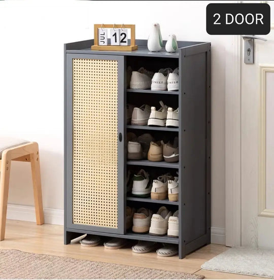 EMIL Vintage Rattan Shoe Cabinet