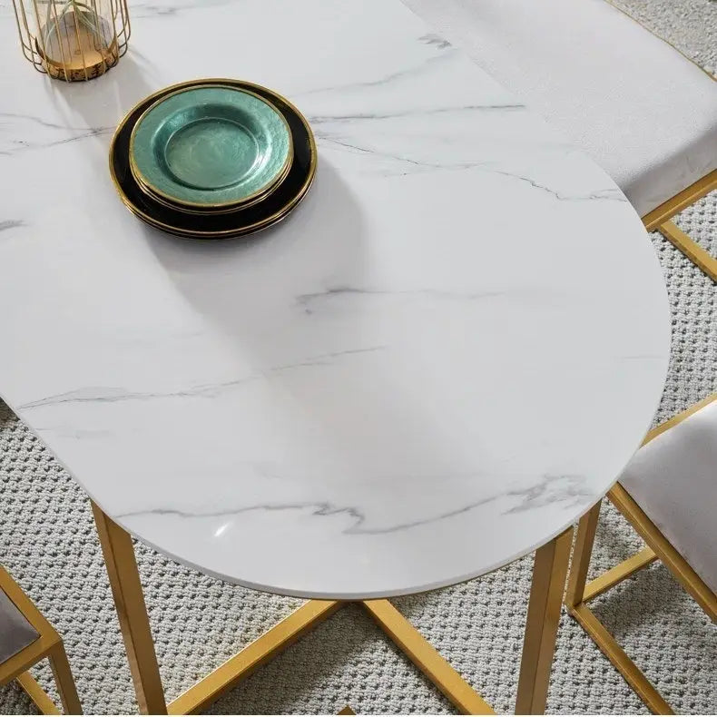 VICENTE Modern Sintered Stone Dining Table Set
