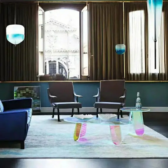 RIDGET Postmodern Iridiscent Side Table