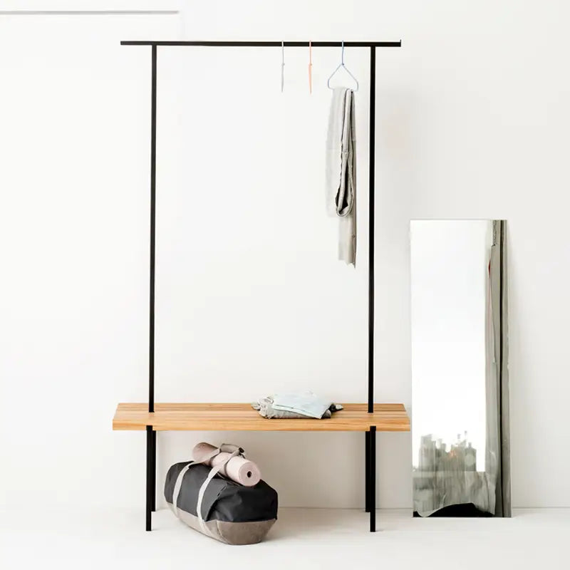 SÉBASTIEN Industrial Solid Wood Entryway Bench